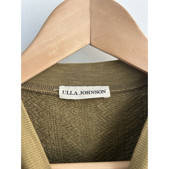 ULLA JOHNSON Philo Pullover Fatigue Green Puff Sleeves Pullover Size P X-Small - Picture 7 of 13